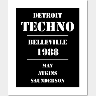 Detroit techno Belleville 1988 Posters and Art